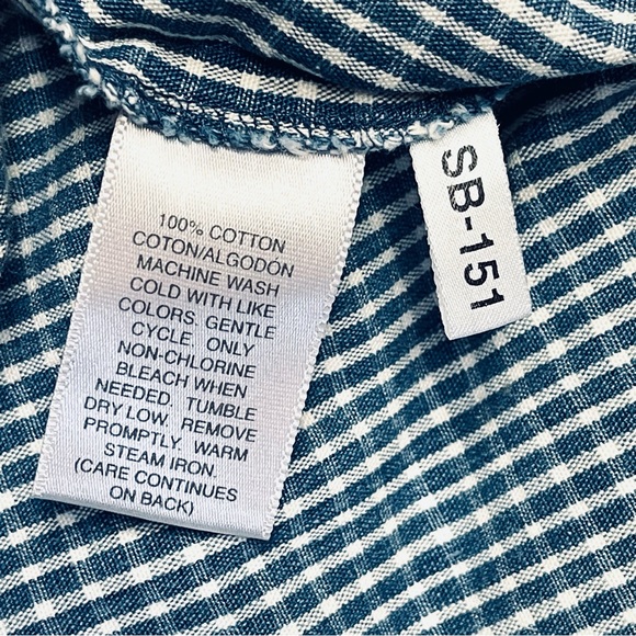 Susan Bristol Gingham Denim Bib Pocket Overall Prairie Dress - Picture 9 of 10